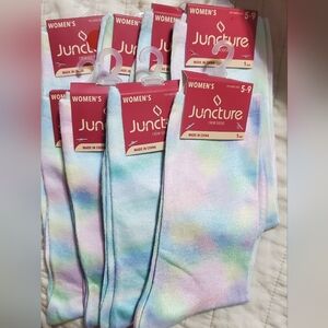 Set of 8 Pair Juncture Women's Tie-Dye Crew Socks